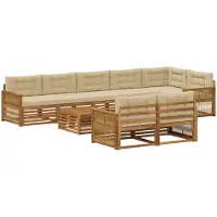 vidaXL Buiten bank set 9 st