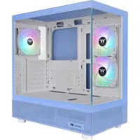 Thermaltake View 270 Plus TG ARGB Hydrangea Blue Midi-tower Gaming-behuizing Blauw 3 voorgeïnstalleerde LED-ventilators, Geschikt voor AIO-waterkoeling,