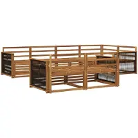 vidaXL Buiten bank set 7 st Naturel
