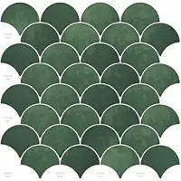 vidaXL Vis Schub Tegel 10 st Donkergroen 30 x 30 cm