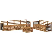 vidaXL Sofa-Sets 8 st Massief Acacia Hout