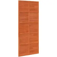 vidaXL Schuurdeur, donkerbruin, 90 x 208 cm, massief dennenhout