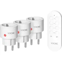 ORNO Basisset draadloos schakelen 3x mini ontvangers plus afstandbediening Wit