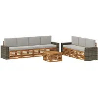 vidaXL Sofa-Sets 8 st Massief Acacia Hout