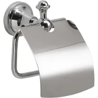 Gedy Nevis Toiletrolhouder met afdekking, chroom