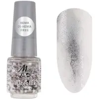 MollyLac Nail Art Hema/di-Hema Free Water Ink Aquarel Metallic Zilver