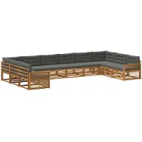 vidaXL Sofa-Sets 10 st Massief Acacia Hout