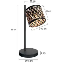 Mexlite Tafellamp Sumba met bamboe kapje Ø12cm
