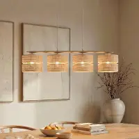 TK Lighting Hanglamp Calma, dimbaar, crème / amber, Woon-/ Eetkamer, hanglamp