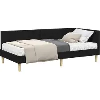 vidaXL Hoekbed met matras, overig, 2 stuks, groen, stof