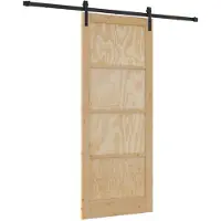 vidaXL Schuifdeur Naturel 86 x 211 cm Massief grenenhout