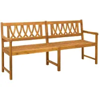 vidaXL Tuinbank Naturel 180 x 55,5 x 90 cm Massief Acacia Hout