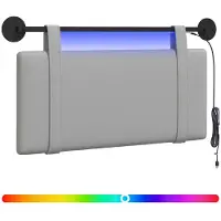 vidaXL Hangend hoofdbord Wolkgrijs Stof
