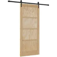 vidaXL Schuifdeur ORKDAL Naturel en Zwart 86 x 198,5 cm