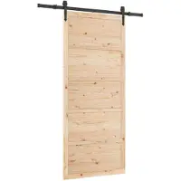 vidaXL Schuifdeur 80 x 208 cm Massief grenenhout Naturel