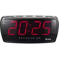 Ices FM-klokradio met jumbodisplay