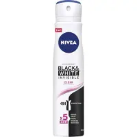 Nivea Black & White Invisible Clear - Antitranspirantspray - 250ml - 5in1 Bescherming