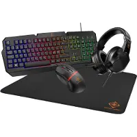 Deltaco Gaming Set-up Kit - Gaming Toetsenbord (Qwerty) + Gaming Headset + Gaming Muis + Muismat