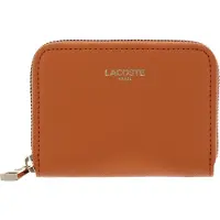 Lacoste Leren portemonnee Champs-Élysées Zip Coin Wallet Blossom abrikoos