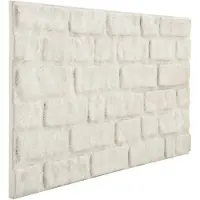 vidaXL Wandpanelen 10 pcs Wit 100 x 50 cm EPS-schuim