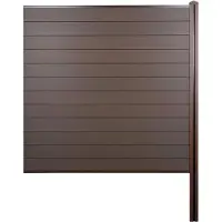 Mendler WPC privacyscherm Sarthe, windscherm, WPC paal voor plaatsing in beton ~ verlengstuk, 188cm bruin