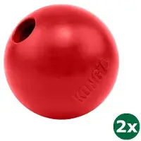 Kong classic bal met gat rubber 2x 9x9x9 cm