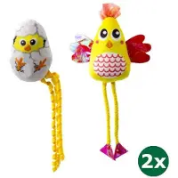 Kong scrattles kip 2x 23x8,5x3 cm 2 st