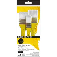Daler Rowney Merkloos Penseelset Synthetisch Wit Haar, 3 Stuks