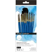 Daler Rowney Synthetische Aquarelpenseel Set - 10 Delig