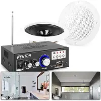 Fenton SkyTronic BS06 Badkamer speakerset 6.5" met versterker en 10 meter speakerkabel