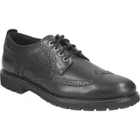 Clarks Clarksvoor mannen. 26173438 Batcombe Far zwart leren schoenen (42.5), Leer, Plat, Veters, Casual