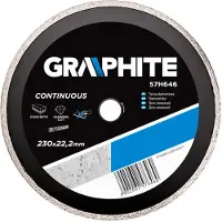 Graphite Grafitinis deimantinis diskas 230x22,2 mm, vientisas - 57H646