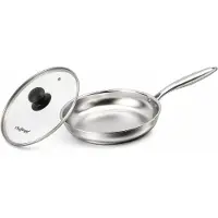 Cheffinger Koekenpan met Deksel - 20cm - RVS - Zilver