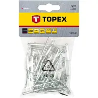 Topex Popnagels 4,8 x 18 mm 50 Stuks Aluminium
