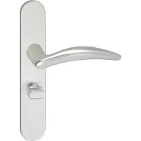 Impresso Deurkruk Windsor op schild Ovaal WC63 Verdekt Aluminium