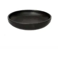 Bazar Bizar Diep bord Burned | terracotta zwart 22x22x5 cm borden | NADUVI