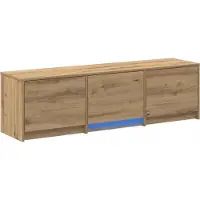 vidaXL TV-kast met LED 140 x 34 x 40 cm Ambachtelijk Eiken