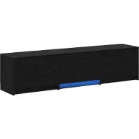 vidaXL TV-kast met LED Zwarte Eik 165 x 34 x 40 cm Geconstrueerd hout