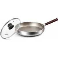 Cheffinger Koekenpan - met Deksel - Marmeren Coating - 24 cm - Zwart