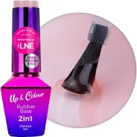 MollyLac 2w1 Serie - Rubber Basecoat - Peach Glass - HEMA/Di-HEMA Vrij - 10g