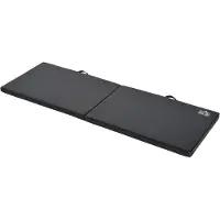 Outsunny HOMCOM-Gymnastiekmat-Imitatieleer-180x60x5cm-Zwart