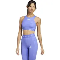 Adidas Performance Techfit Medium-support High-neck Print Bra Maat: XS (C-D) | Sport BH's Outlet | Dames | Blauw