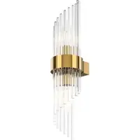 Maytoni Design wandlamp Frame, dimbaar, messing / goud, Woon-/ Eetkamer, Glas, Design, Wandlamp design
