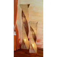 WORU Vloerlamp Marco, hout donker, Woon-/ Eetkamer, Hout, Design, vloerlamp hout