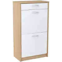 Meble Bestseller 2D1S - Schoenenkast - Wit Sonoma - Tweedeurs - Enkele Lade