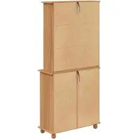 vidaXL Boekenkast ASKIM, honingkleurig, 91 x 40 x 200,5 cm, massief dennenhout