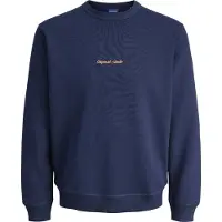 Jack & Jones Sweatshirt 'JORNORREBRO' donkerblauw / oranje