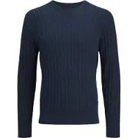 Jack & Jones Effen Gebreide Pullover S Blauw
