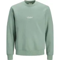 Jack & Jones Sweatshirt 'JJESOHO' pastelgroen / wit