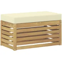 vidaXL Buitenstoel Bank Massief Acacia Hout Wit